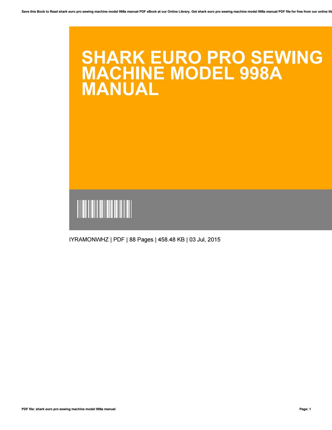 Shark euro pro model 361 manual pdf